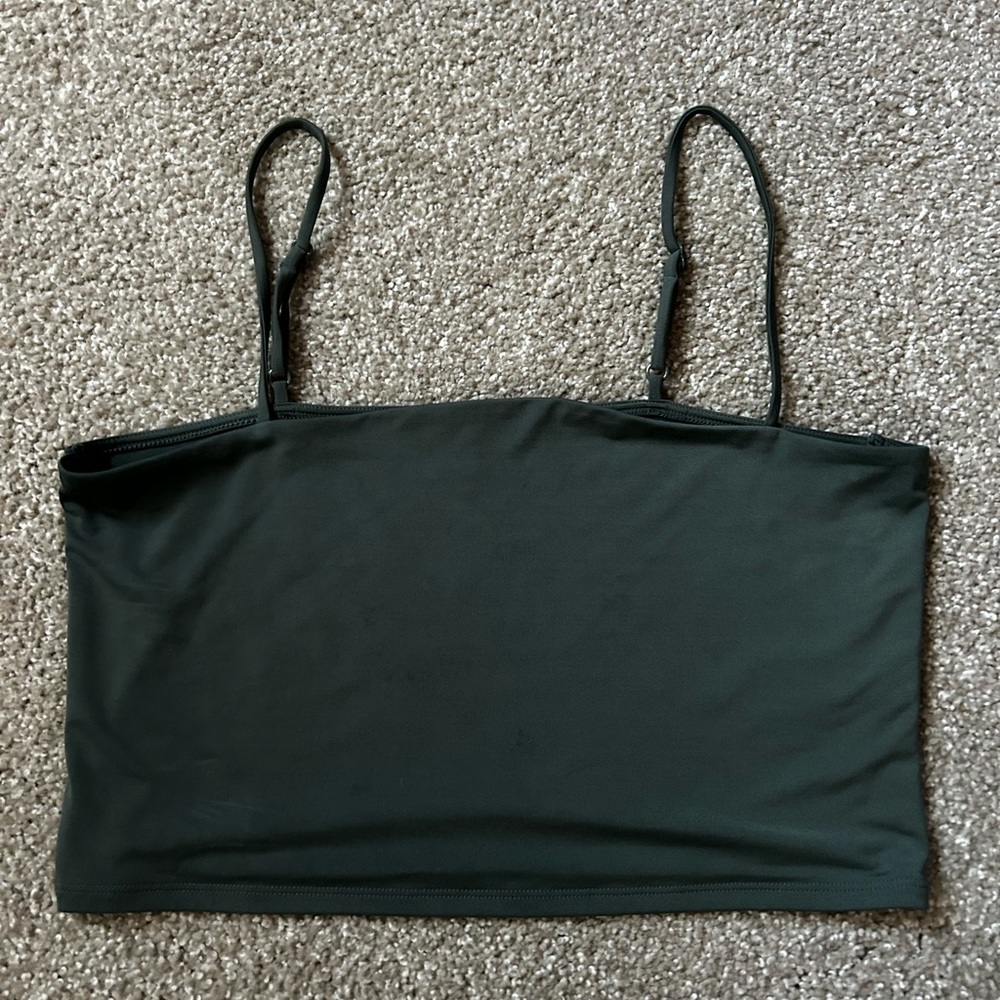 Dark Green Women's Spaghetti Strap Top